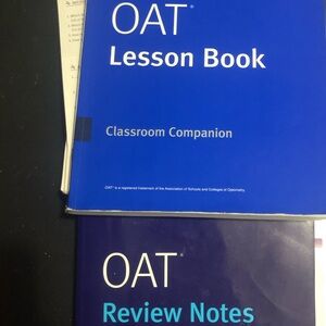 Kaplan OAT lesson book, review notes, flashcards, and power pages